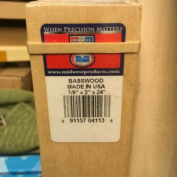 Midwest Basswood wood 1/8" x 2" x 24in (1)pc. - Picture 1 of 1